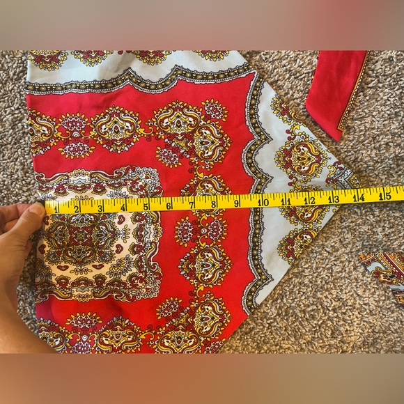 Nasty Gal Strapless Silky Bandana/Scarf Top W Sz 10 Ties in Back - Picture 5 of 9